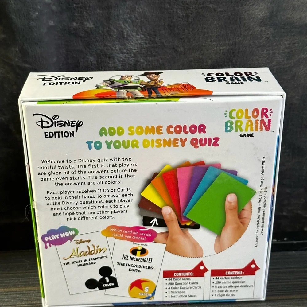 Disney Color‎ Brain Game Mickey Mouse Minnie Mouse Quiz Party Game Complete